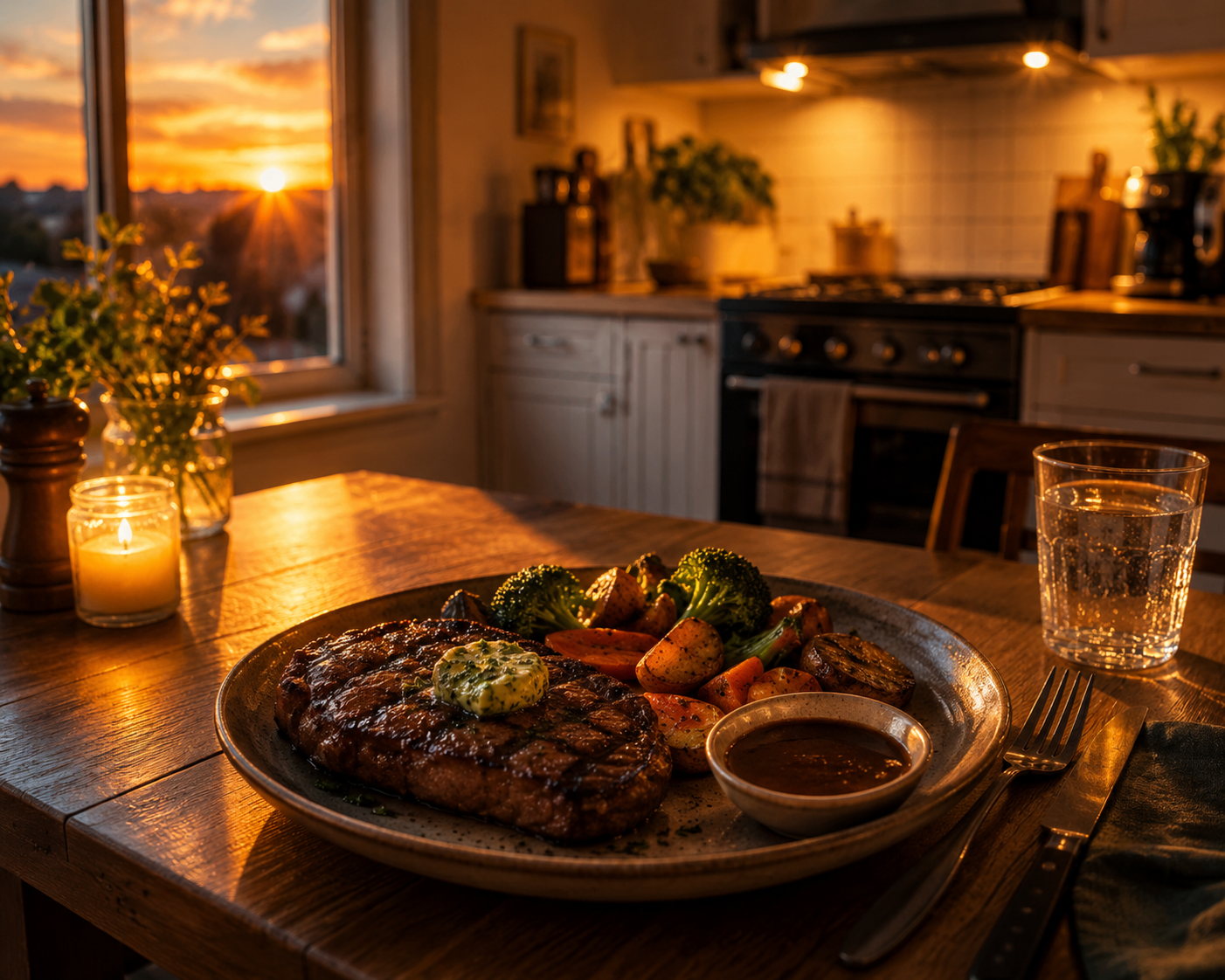 Fresh ingredients laid out on a kitchen counter ready for a quick weeknight meal