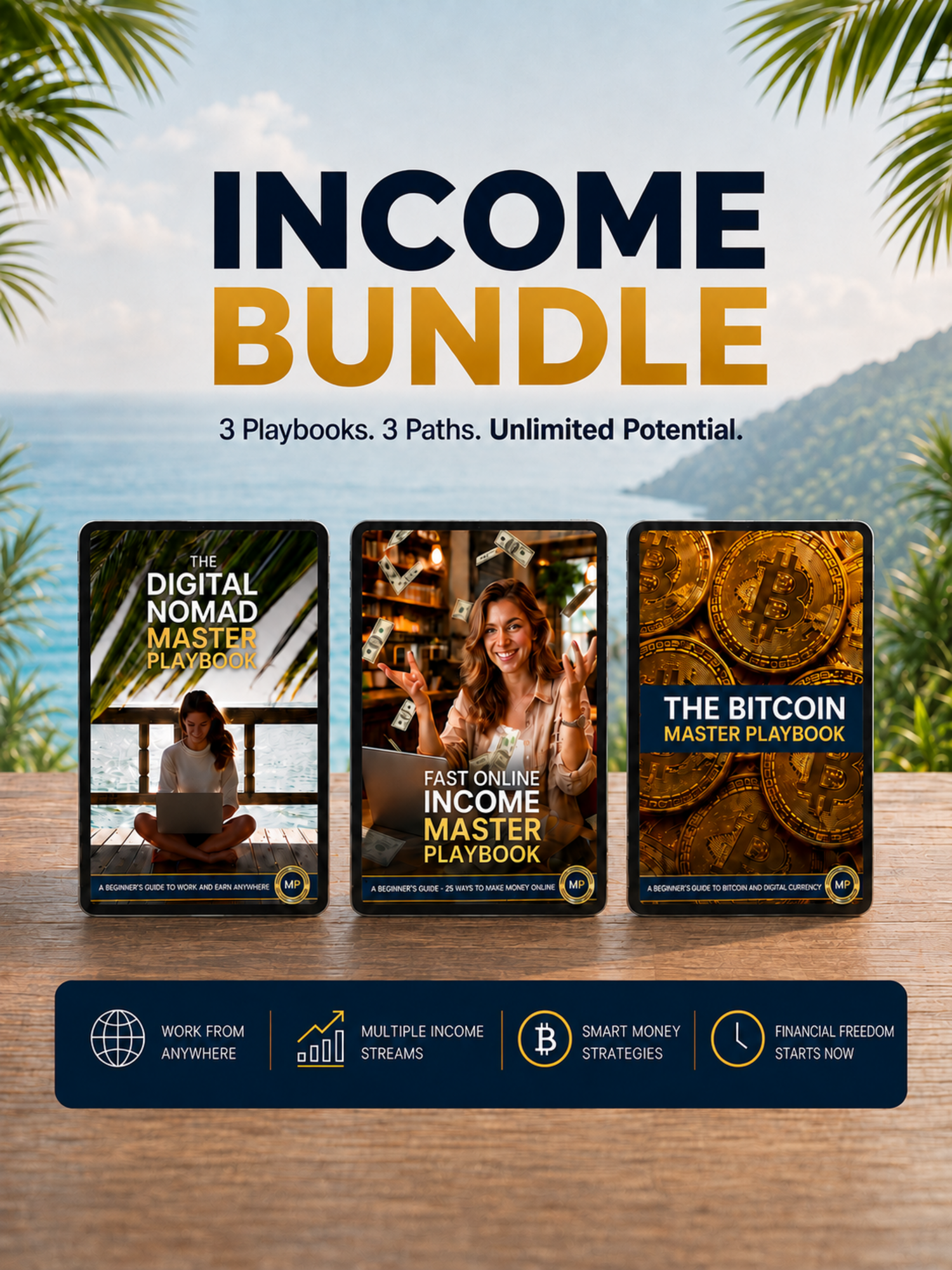 Income Bundle: 3 Playbooks for Earning Online