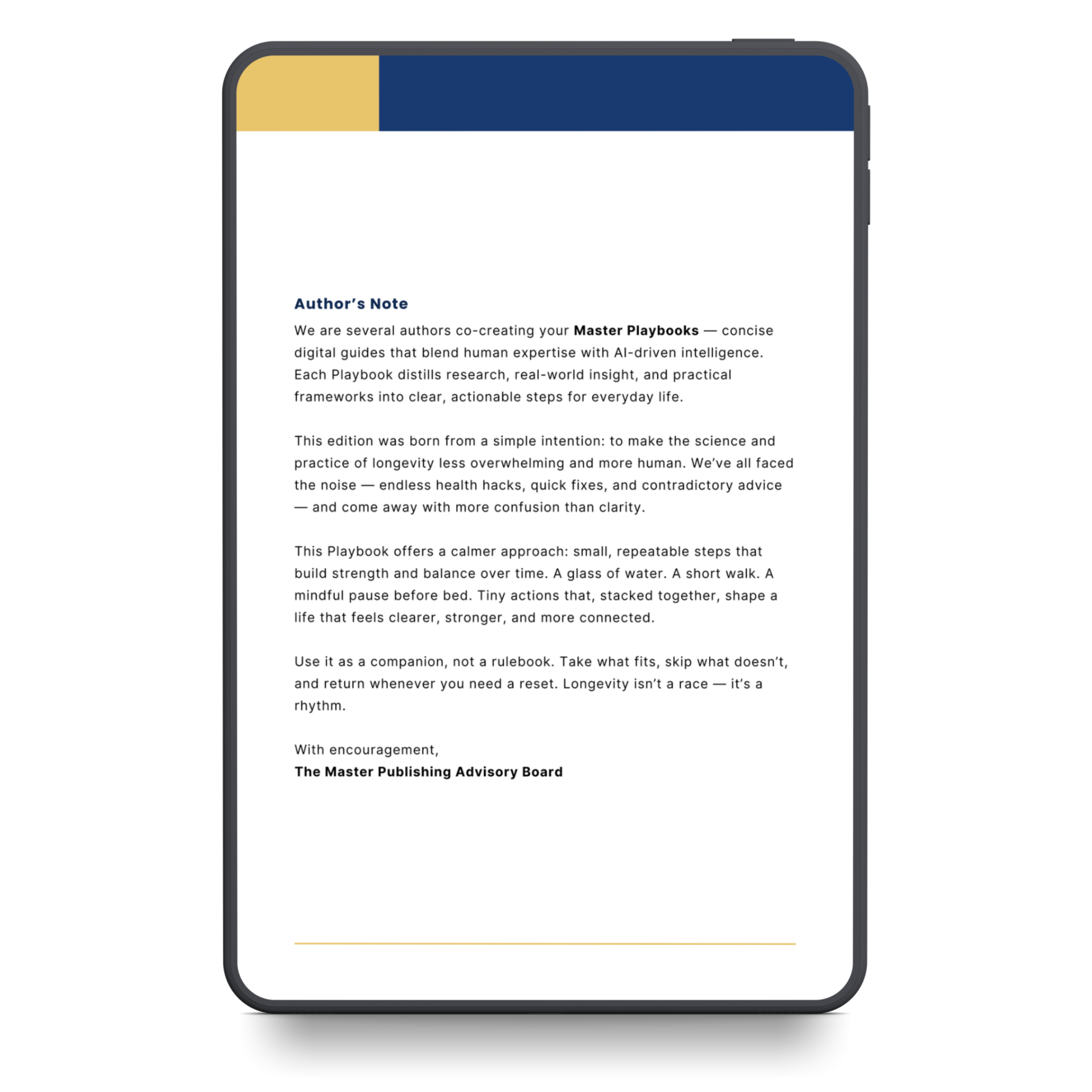 The Longevity Master Playbook™